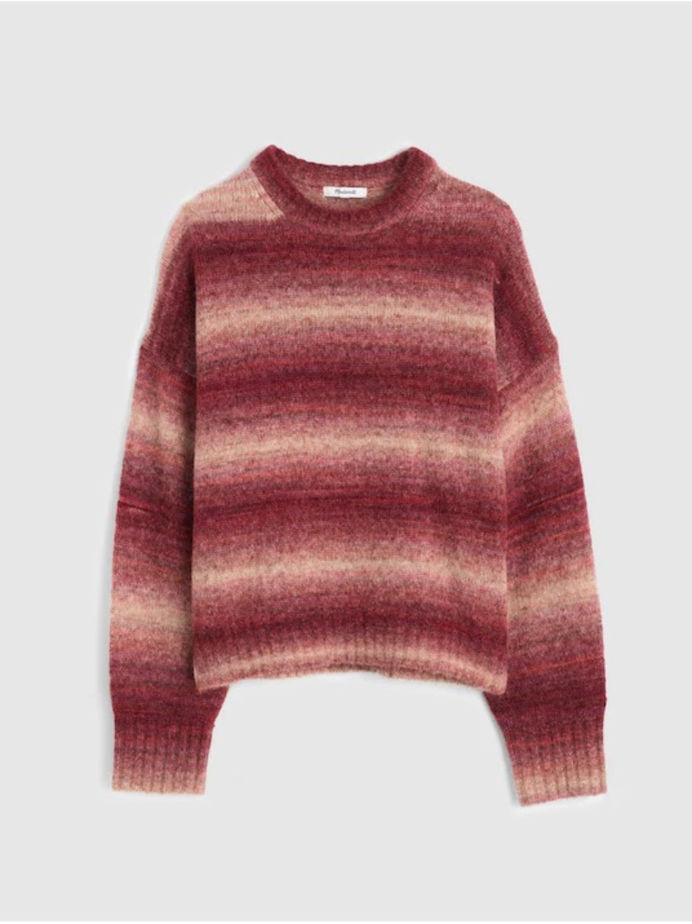 Madewell Wool Space-Dyed Drop-Shoulder Sweater in Autumn Berry Spice